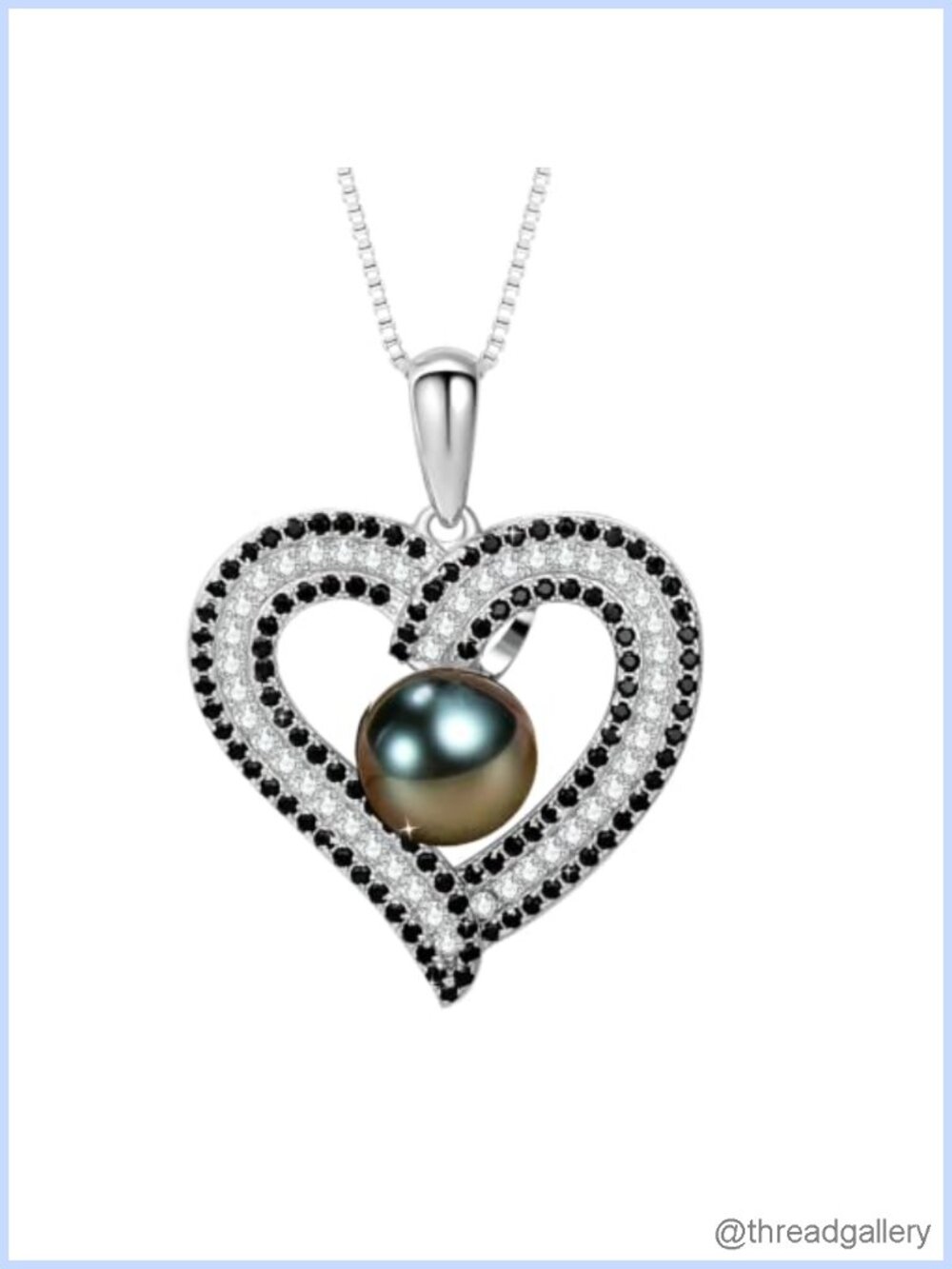 18K Gold Plated 925 Sterling Silver Pearl Heart Pendant Necklace
